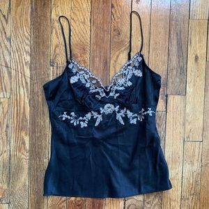 Arden B | black silk camisole